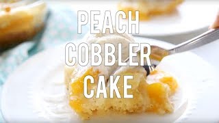 How to make Easy Peach Cobbler Cake [upl. by Lleoj630]