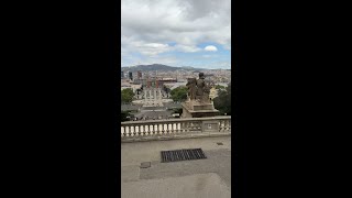 Montjuic Hill Overlooking Barcelona Spain [upl. by Dewitt]