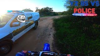 Running From The Cops On My Yz85  Dirt Bike Vs Police In The Trails [upl. by Edholm]