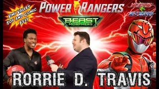 Rorrie D Travis Red Beast Morpher Ranger 10 Fun Questions Interview at Simi Valley Comic Con 2021 [upl. by Saerdna586]