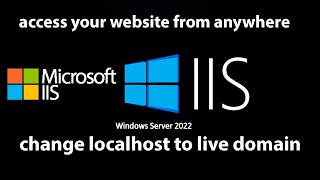 Set Custom Domain Name for localhost Website in IIS [upl. by Wendell]