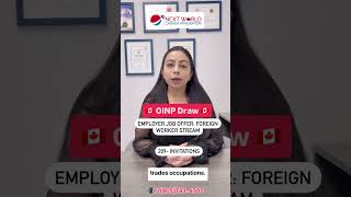 Latest OINP DRAW Employer Job Offer International Student Stream Canada Immigration canada [upl. by Tessler]