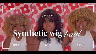 Shein Synthetic Wig Haul [upl. by Ennaed]