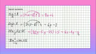 WYRAŻENIA ALGEBRAICZE od podstaw zadanie 1 dla klasy siódmej i ósmej [upl. by Llednav]