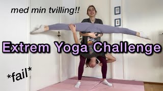 Extrem Yoga Challenge med min tvilling  fail [upl. by Rhonda]