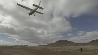 Takeoff with Cessna 206 from Neusberg Boerdery in The Karoo [upl. by Ailaham771]