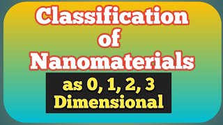 Classification of Nanomaterials  Types of Nanomaterials on the basis of Dimensions [upl. by Paske379]