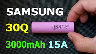 Samsung 30Q  high drain 18650 Liion battery discharge capacity test [upl. by Norreg562]