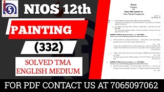 NIOS 12th Class Painting 332 TMA  NIOS Class 12 Painting 332 Solved TMA 202324  NIOS TMA [upl. by Phonsa]