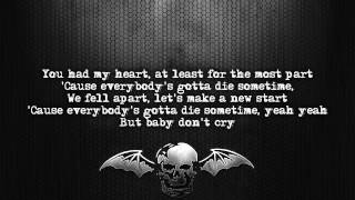 Avenged Sevenfold  A Little Piece Of Heaven Lyrics on screen Full HD [upl. by Ecirtnahc]