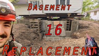 How To Put A New Basement Under a 100YearOld House Ep 16  Strip Forms Chimney Prep amp Sill Plate [upl. by Ticon]