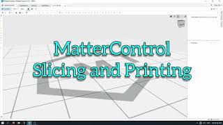 MatterControlslicing and printingBeginnerKUSRC [upl. by Eehc]