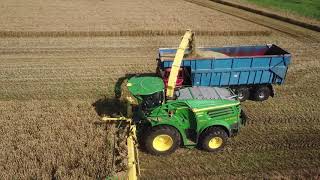 Loonbedrijf Van Kessel  GPS hakselen John Deere 8800  Kemper 390 Plus [upl. by Sybila179]