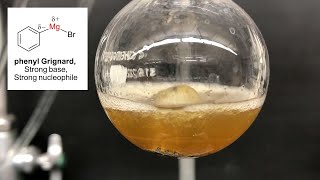 Grignard Reaction Experiment Part 2 Forming Phenylmagnesium Bromide [upl. by Eibocaj282]