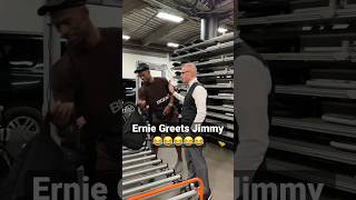 “He knows who I am”  Ernie Johnson amp Jimmy Butler share a moment before Game 2 😂😂 Shorts [upl. by Rorrys]