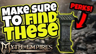 WHERE And HOW To Find PERK POINTS Myth of Empires Survival RPG [upl. by Nonac]