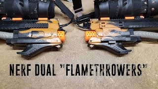 Nerf Dual ArmMount quotFlamethrowerquot Proton Packs [upl. by Lander374]