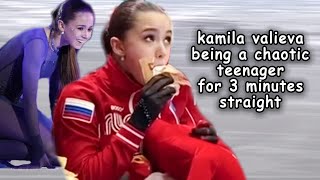 kamila valieva being a chaotic teenager for 3 minutes straight [upl. by Grindle960]