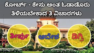 ನ್ಯಾಯಾಲಯದ ಆದೇಶ  ತೀರ್ಪು ಮತ್ತು ಡಿಗ್ರಿಗಳ ಪಾತ್ರ  Order  Decree and Judgment [upl. by Elna]