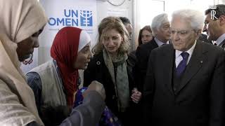 Mattarella  Giordania visita Campo profughi di Zaatari [upl. by Eelyak]