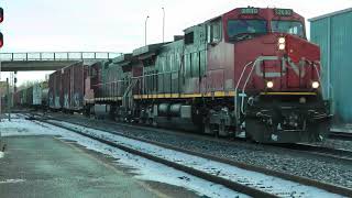 CN Train 377 Westbound January 14 2022 [upl. by Neladgam400]