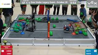 VEX Over Under Legacy Event SF 11 Match [upl. by Taub923]