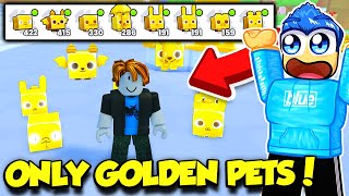 Using ONLY GOLDEN PETS To BEAT Pet Simulator 99 [upl. by Vonni228]