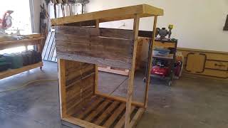 Pallet Wood Firewood Rack part 1 [upl. by Nema]