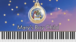 Mary’s Boy Child  Piano Instrumental with Lyrics [upl. by Ludwog]