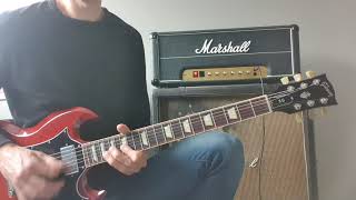 Gibson SG with Brandonwound Ttop pickups into a Marshall JMP 2203 [upl. by Garges]