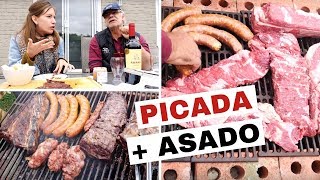 Una Parrilla Argentina Construcción Asado y Picada [upl. by Aramad370]