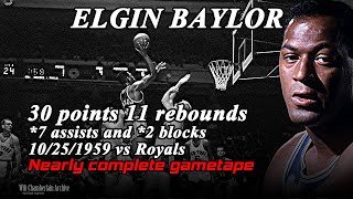 Elgin Baylor  30 points 11 rebounds  16 points in the 4th quarter [upl. by Odeen]