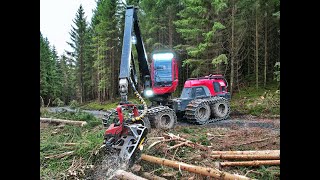 🌲4K Komatsu 931XC • HarvesterAction • DroneView • Forstbetrieb Rauber • Fast Logging • Part2 🌲 [upl. by Lewie]