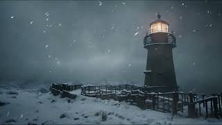 Night Snowstorm on Lonely Lighthouse Relaxing Sounds of Blizzard and Howling Winds for Sleeping [upl. by Ailehpo128]