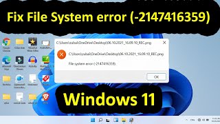 How to fix file system error in windows 11 10 8 and 7  Windows not open photos and calculator [upl. by Battiste]