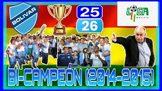 EL quotTEMIDOquot 💙BOLÍVAR💙 DE XABIER AZKARGORTA  BICAMPEÓN 20142015 [upl. by Gratiana516]