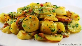 Bratkartoffeln Rezept [upl. by Ayikat]