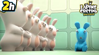 Doù vient le Lapin Crétin Bleu   Les Lapins Crétins Invasion🐰  Nouvelle compilation 2H  HD [upl. by Helms276]