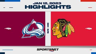 NHL Highlights  Avalanche vs Blackhawks  January 12 2023 [upl. by Valida915]