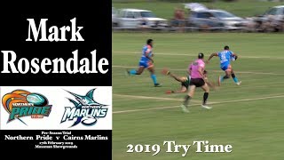 2019 Mark Rosendale Tries  Northern Pride v Cairns Marlins  PreSeason Trial [upl. by Yliah]