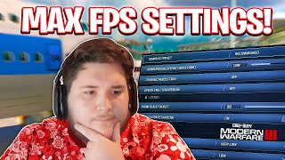 The BEST Settings For MAX FPS In COD MW3 🔥 [upl. by Nivk]