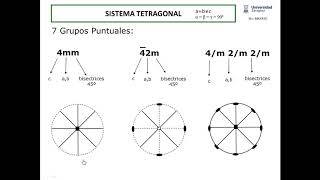 Proyección estereográfica sistema tetragonal 1 grupos puntuales [upl. by Nayrda138]