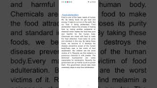 Paragraph food adulteration [upl. by Jairia319]