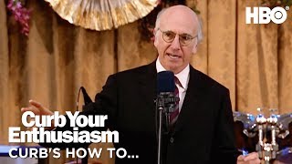 How to Give a Proper Bar Mitzvah Toast w Larry David  Curb Your Enthusiasm 2017  HBO [upl. by Heim]