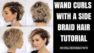 WAND CURLS HAIR TUTORIAL  Short Hair [upl. by Zullo]