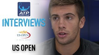 Coric Reflects On Zverev Win At US Open 2017 [upl. by Naedan]