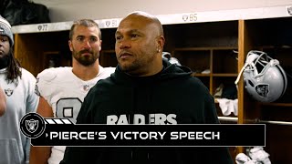 Coach Pierces Locker Room Victory Speech vs Chiefs We Believe  Raiders  NFL [upl. by Gall]