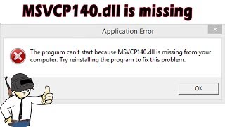 MSVCP140DLL is Missing From Your Computer  MSVCP140dll DOWNLOAD Windows 10817 32 amp 64bitPUBG [upl. by Elburt]