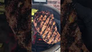 Grilled Ribeye and Asparagus kamadojoe [upl. by Moon]