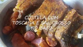 COSTELA BOVINA NO BAFO COM SAL GROSSO [upl. by Allicerp]